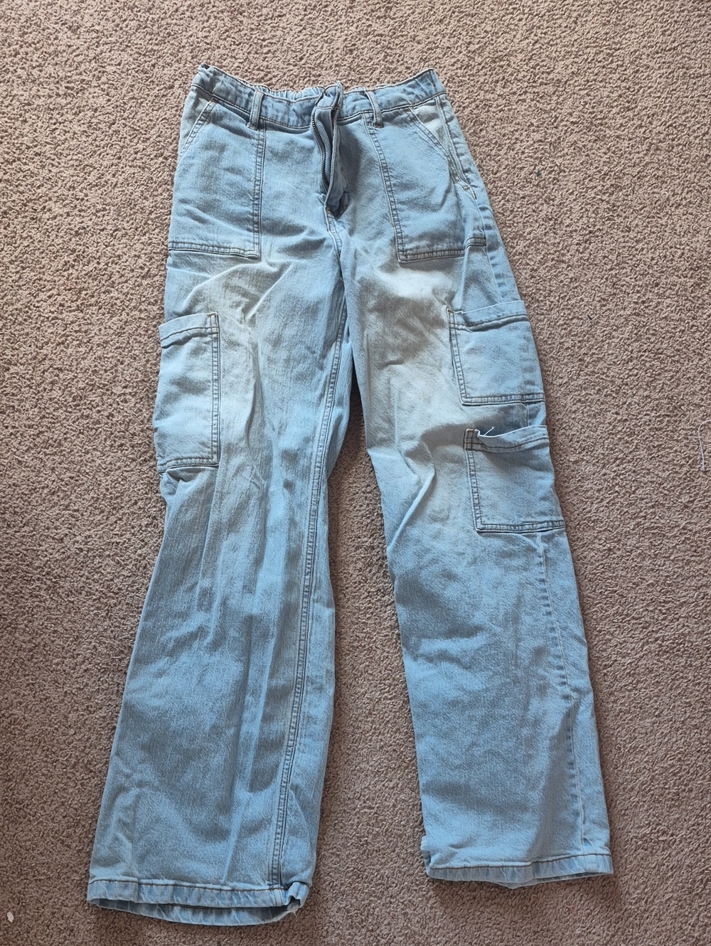 No Boundaries Light Blue Cargo Jeans